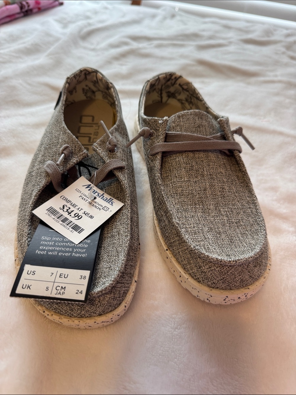 Women's Heathered Hey Dude Gray Slip-On Casual Loafers Brand New